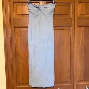Strapless Light Blue Midi Dress Size Medium